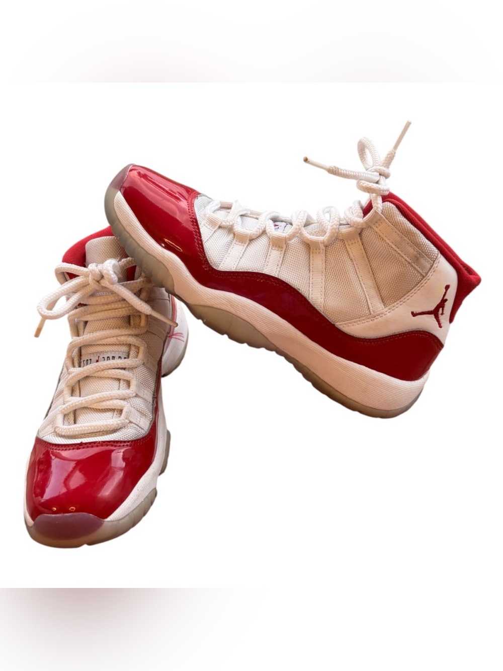 Jordan Air Jordan 11 Retro GS White/Red Mid Top Sneakers 6.5Y 378038-116